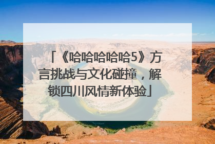 《哈哈哈哈哈5》方言挑战与文化碰撞，解锁四川风情新体验