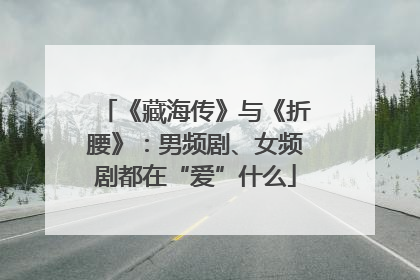 《藏海传》与《折腰》：男频剧、女频剧都在“爱”什么