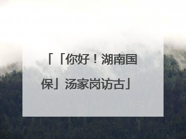 「你好！湖南国保」汤家岗访古