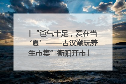 “爸气十足，爱在当‘夏’——古汉潮玩养生市集”衡阳开市