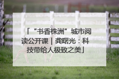 “书香株洲”城市阅读公开课｜龚曙光：科技带给人极致之美