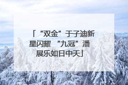 “双金”于子迪新星闪耀 “九冠”潘展乐如日中天