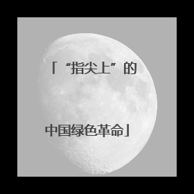 “指尖上”的中国绿色革命