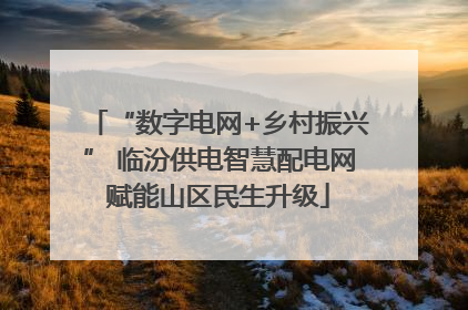 “数字电网+乡村振兴” 临汾供电智慧配电网赋能山区民生升级