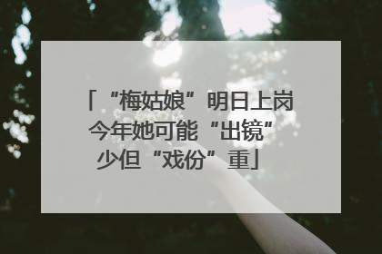 “梅姑娘”明日上岗 今年她可能“出镜”少但“戏份”重