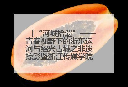 “河城拾遗”——青春视野下的浙东运河与绍兴古城之非遗掠影暨浙江传媒学院小学期来绍