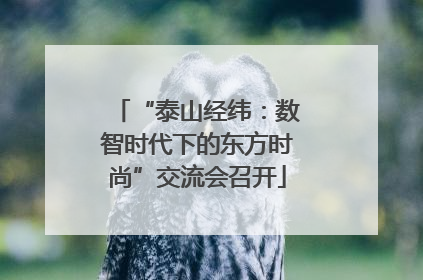 “泰山经纬：数智时代下的东方时尚”交流会召开