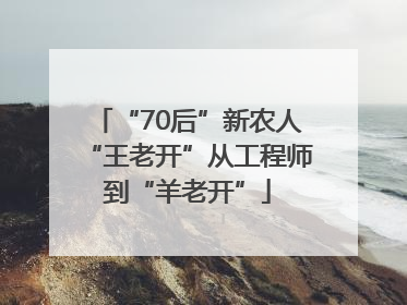 “70后”新农人“王老开”从工程师到“羊老开”