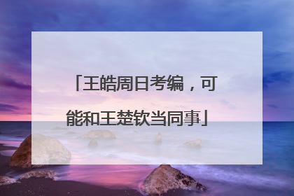 王皓周日考编，可能和王楚钦当同事