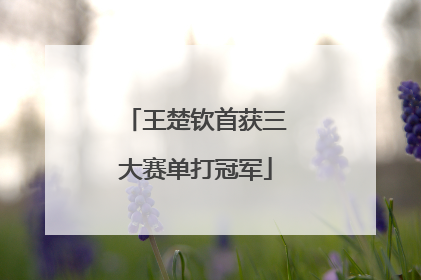 王楚钦首获三大赛单打冠军