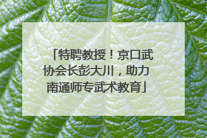 特聘教授！京口武协会长彭大川，助力南通师专武术教育