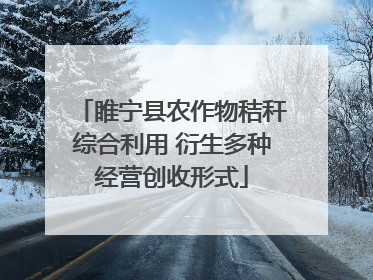 睢宁县农作物秸秆综合利用 衍生多种经营创收形式