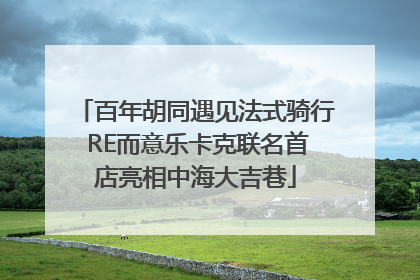 百年胡同遇见法式骑行 RE而意乐卡克联名首店亮相中海大吉巷
