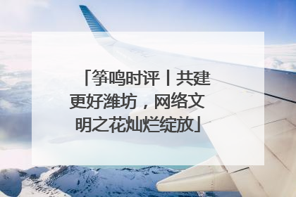 筝鸣时评丨共建更好潍坊，网络文明之花灿烂绽放