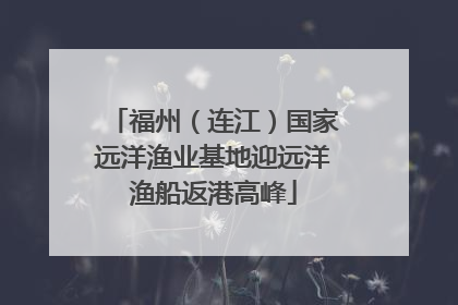福州（连江）国家远洋渔业基地迎远洋渔船返港高峰