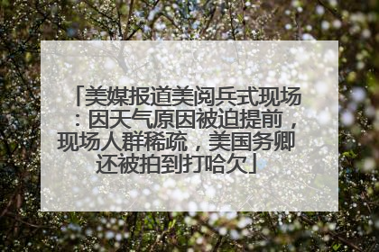 美媒报道美阅兵式现场：因天气原因被迫提前，现场人群稀疏，美国务卿还被拍到打哈欠