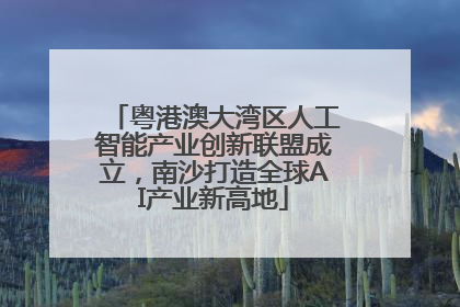 粤港澳大湾区人工智能产业创新联盟成立，南沙打造全球AI产业新高地