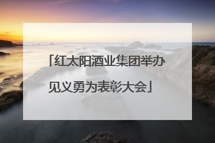 红太阳酒业集团举办见义勇为表彰大会