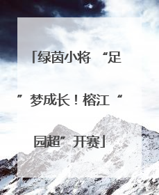 绿茵小将 “足”梦成长！榕江“园超”开赛