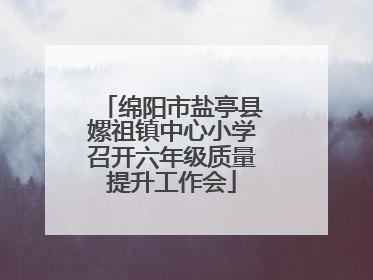 绵阳市盐亭县嫘祖镇中心小学召开六年级质量提升工作会