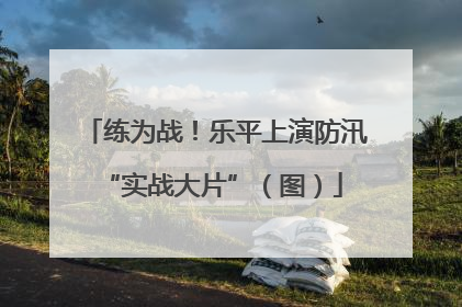 练为战！乐平上演防汛 “实战大片”（图）
