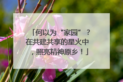 何以为“家园”？在共建共享的星火中，照亮精神原乡！