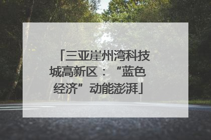 三亚崖州湾科技城高新区：“蓝色经济”动能澎湃