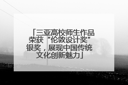 三亚高校师生作品荣获“伦敦设计奖”银奖，展现中国传统文化创新魅力