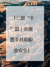 三夏“丰”景｜京冀携手共助粮食安全