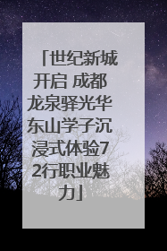 世纪新城开启 成都龙泉驿光华东山学子沉浸式体验72行职业魅力