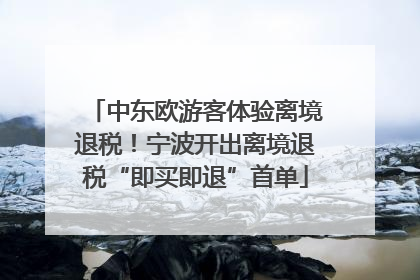 中东欧游客体验离境退税！宁波开出离境退税“即买即退”首单