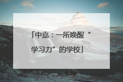中嘉：一所唤醒“学习力”的学校