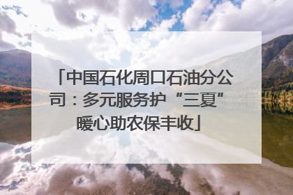中国石化周口石油分公司：多元服务护“三夏” 暖心助农保丰收