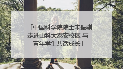 中国科学院院士宋振骐走进山科大泰安校区 与青年学生共话成长