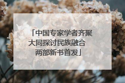 中国专家学者齐聚大同探讨民族融合 两部新书首发