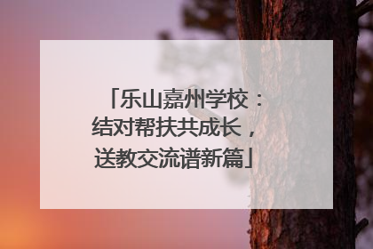 乐山嘉州学校：结对帮扶共成长，送教交流谱新篇