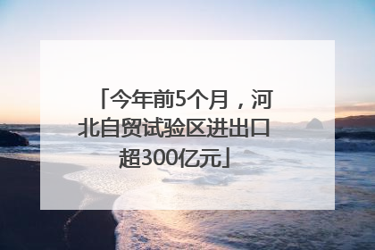 今年前5个月，河北自贸试验区进出口超300亿元