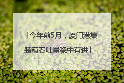 今年前5月，厦门港集装箱吞吐量稳中有进