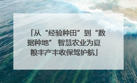从“经验种田”到“数据种地” 智慧农业为夏粮丰产丰收保驾护航