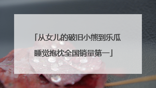 从女儿的破旧小熊到乐瓜睡觉抱枕全国销量第一