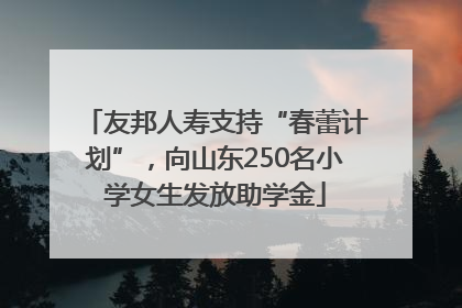 友邦人寿支持“春蕾计划”，向山东250名小学女生发放助学金