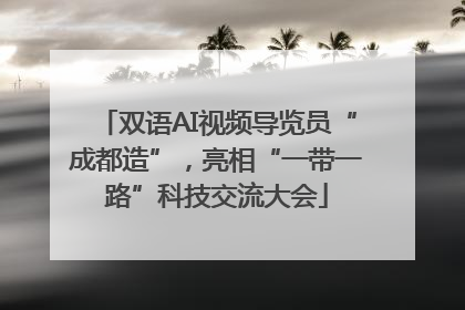 双语AI视频导览员“成都造”，亮相“一带一路”科技交流大会