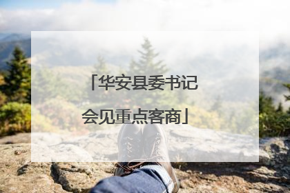 华安县委书记会见重点客商