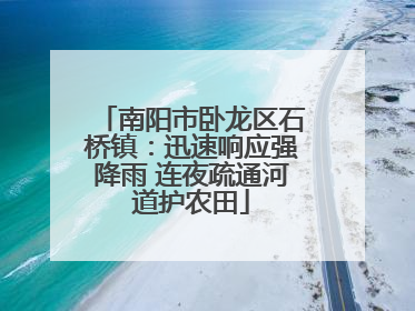 南阳市卧龙区石桥镇：迅速响应强降雨 连夜疏通河道护农田