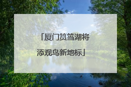 厦门筼筜湖将添观鸟新地标