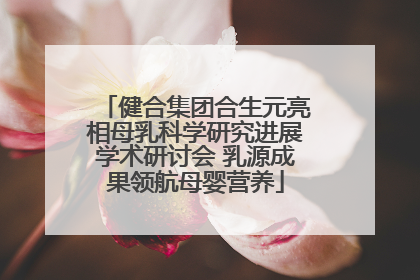 健合集团合生元亮相母乳科学研究进展学术研讨会 乳源成果领航母婴营养