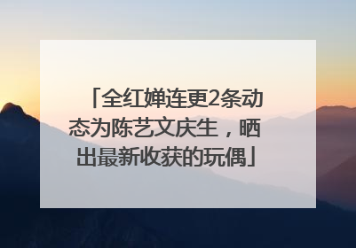 全红婵连更2条动态为陈艺文庆生，晒出最新收获的玩偶