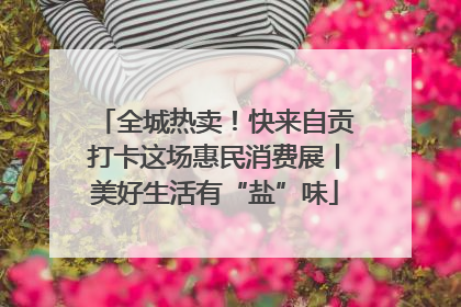 全城热卖！快来自贡打卡这场惠民消费展丨美好生活有“盐”味
