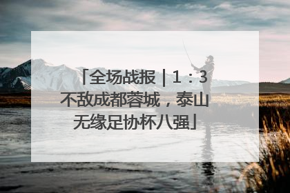 全场战报｜1：3不敌成都蓉城，泰山无缘足协杯八强