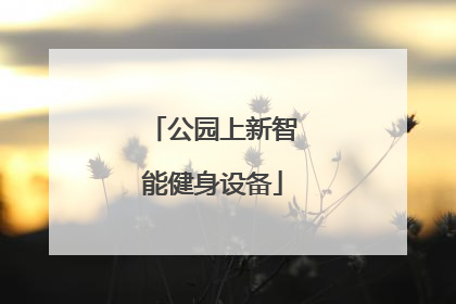 公园上新智能健身设备